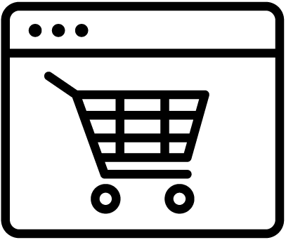 Icona del servizio di creazione eCommerce in Shopify e Woocommerce